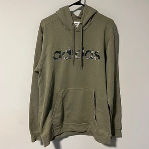 Adidas Pale Green Large Mens Sweatshirt Hoodie